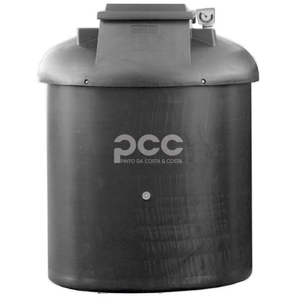 Depósito de óleo usado de 1200L em polietileno resistente, com visor de nível e tampa, ideal para recolha em oficinas. Oleão 1200L