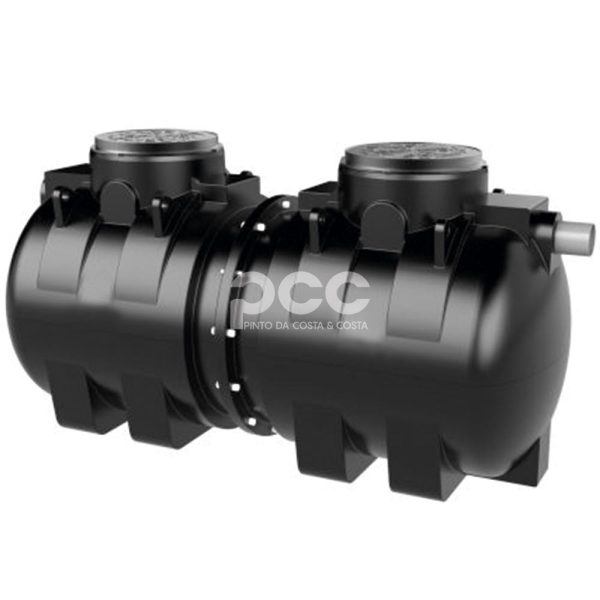 Separador de hidrocarbonetos de 4 L/s em polietileno, indicado para retenção de óleos em águas residuais industriais.