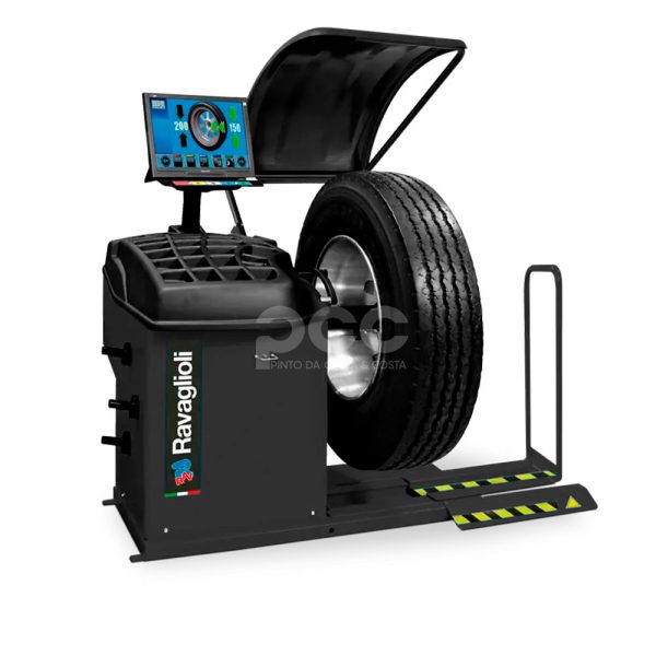 Máquina de equilibrar rodas Ravaglioli GTL4.140RC para oficinas de veículos pesados
